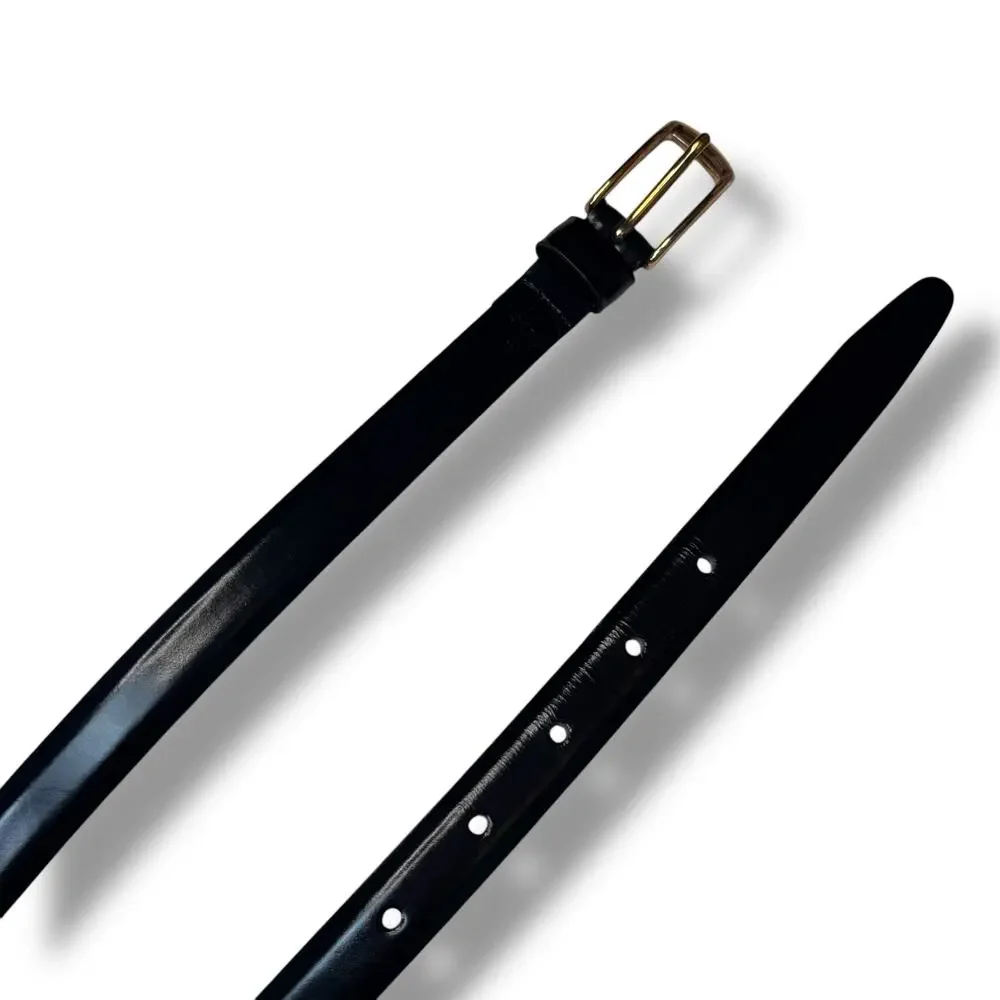 Calvin Klein Navy Patten Italian Calfskin Belt - Size Large - made in USA